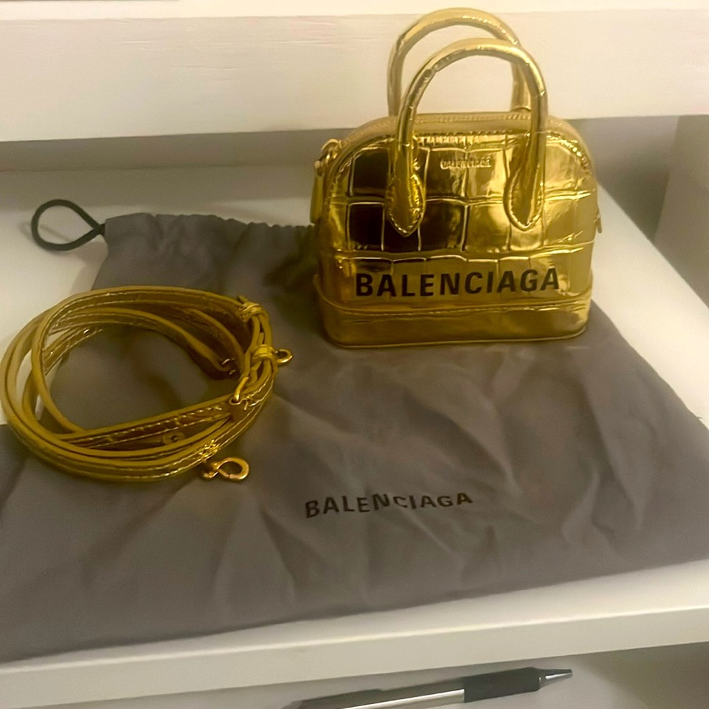 Balenciaga mini Ville Gold